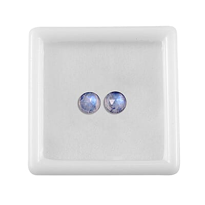 Rainbow Moonstone Set of 2 (Rnd 5 mm) 1.04 ctw