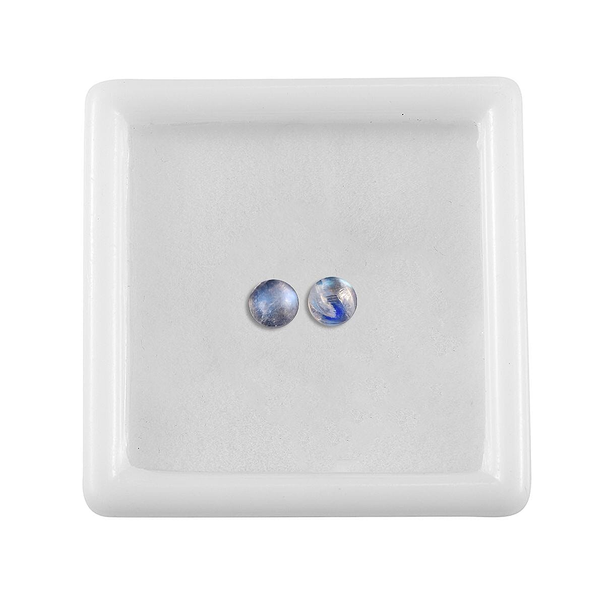 Rainbow Moonstone Set of 2 (Rnd 6 mm) 1.72 ctw