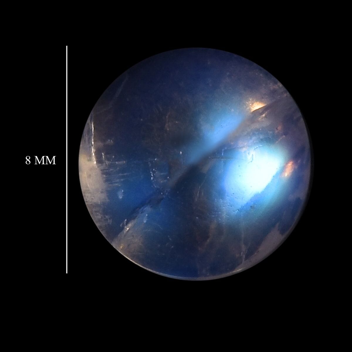 AA Rainbow Moonstone (Rnd 8 mm) 1.74 ctw image number 3