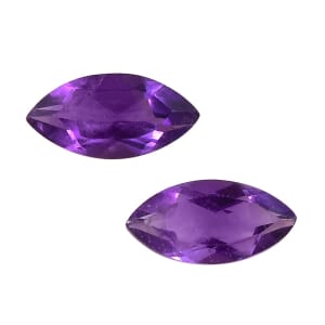 African Amethyst Set of 2 (Mrq 6x3 mm) 0.43 ctw