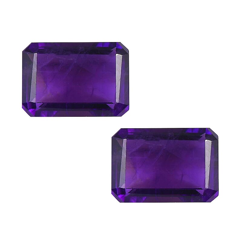 African Amethyst Set of 2 (Oct 7x5 mm) 1.76 ctw