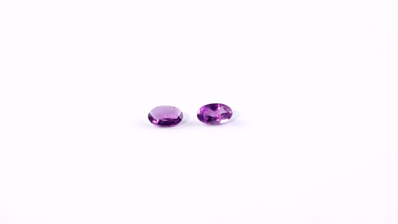 African Amethyst Set of 2 (Ovl 5x3 mm) 0.30 ctw