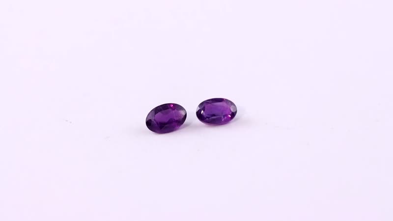 AA African Amethyst Set of 2 (Ovl 6x4 mm) 0.77 ctw