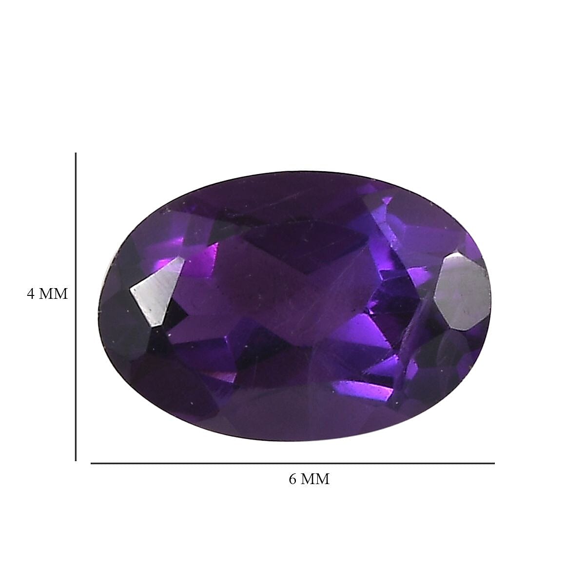 AAA African Amethyst (Ovl 6x4 mm) 0.80 ctw