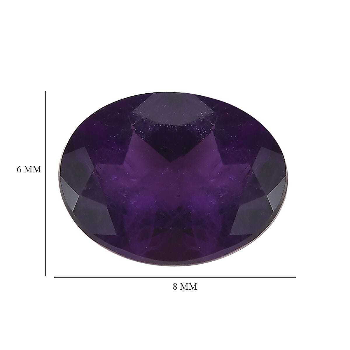 AA African Amethyst (Ovl 8x6 mm) 1.06 ctw