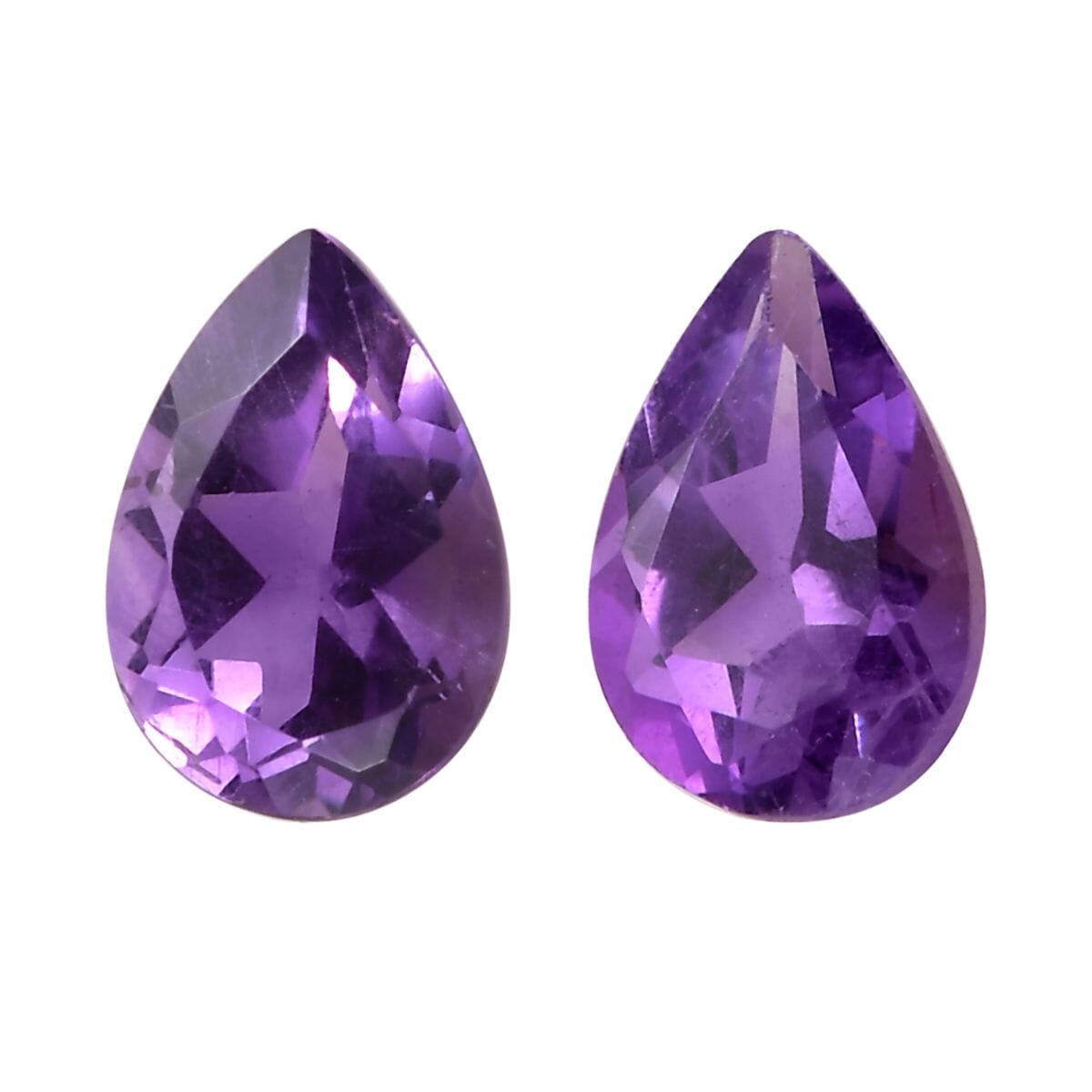 African Amethyst Set of 2 (Pear 6x4 mm) 0.70 ctw image number 0