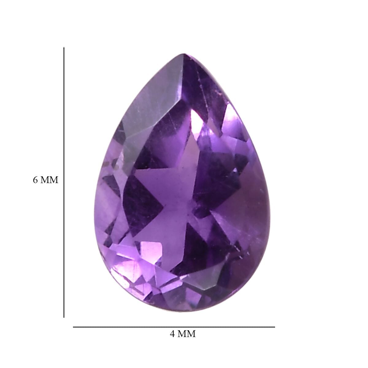 African Amethyst Set of 2 (Pear 6x4 mm) 0.70 ctw image number 3