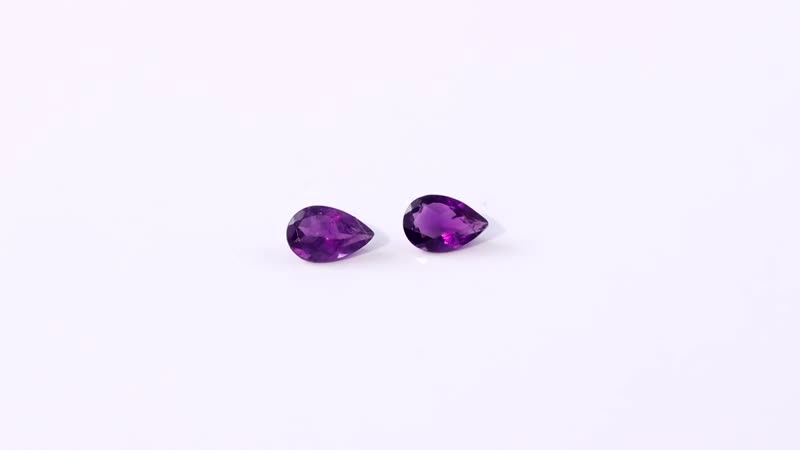 AA African Amethyst Set of 2 (Pear 6x4 mm) 0.59 ctw