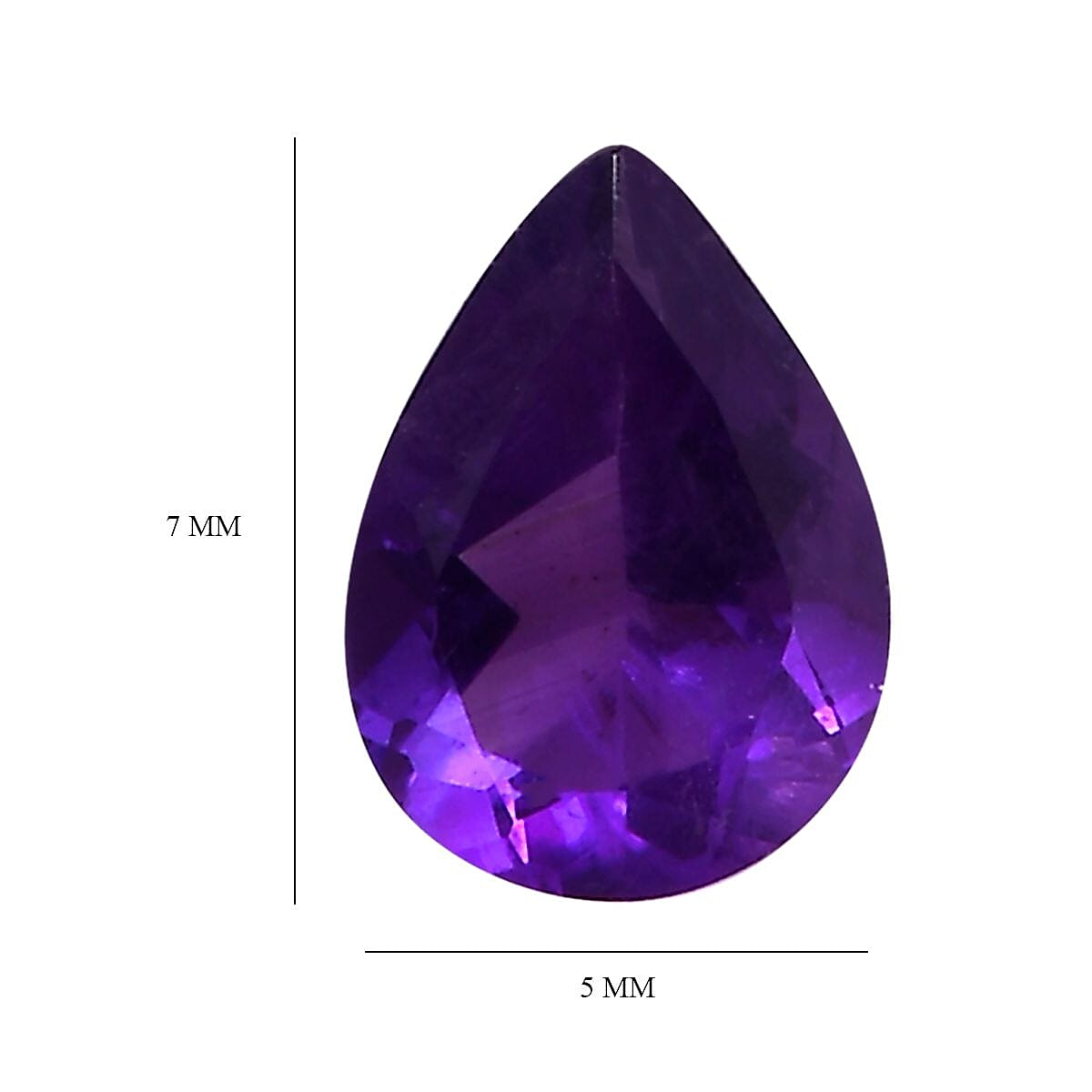 AA African Amethyst (Pear 7x5 mm) 1.11 ctw image number 3