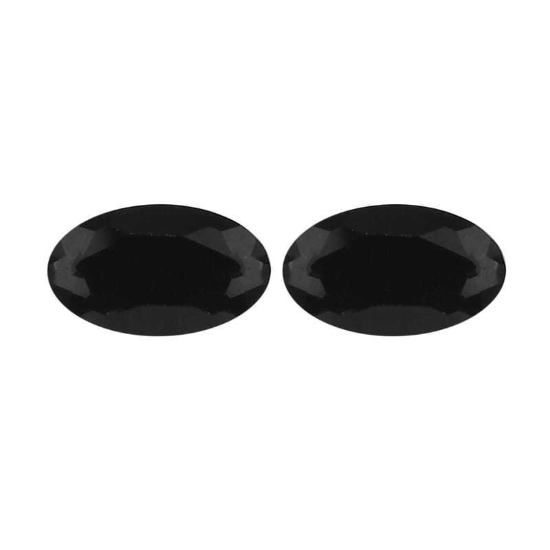 Thai Black Spinel Set of 2 (Ovl 5x3 mm) 0.57 ctw