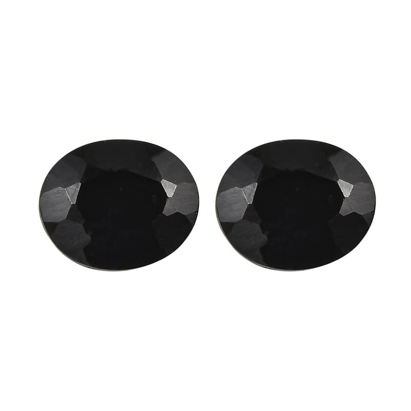 Thai Black Spinel Set of 2 (Ovl 5x4 mm) 0.71 ctw
