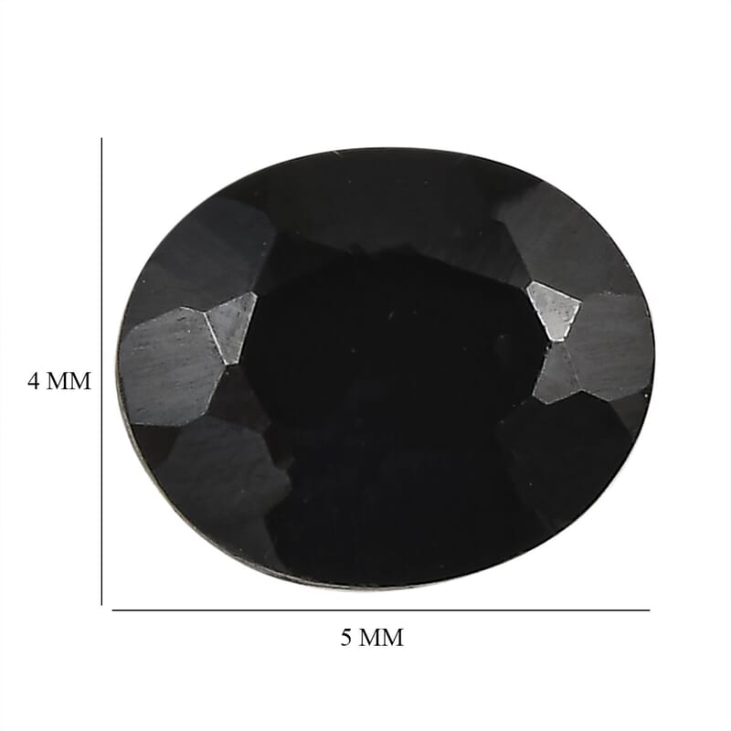 Thai Black Spinel Set of 2 (Ovl 5x4 mm) 0.71 ctw
