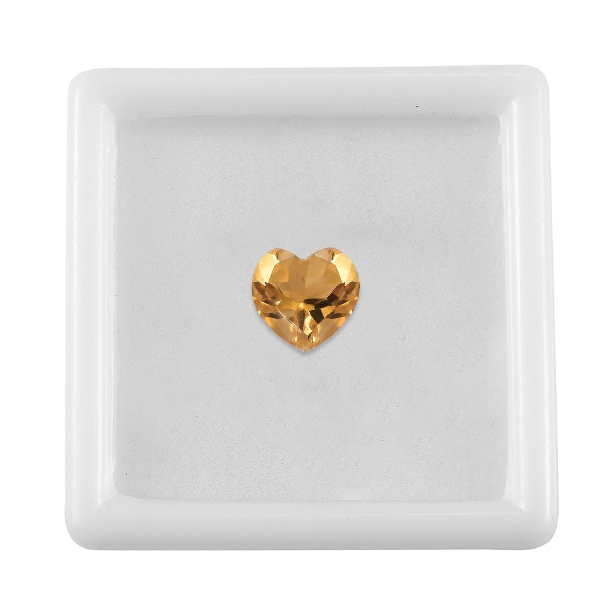 Premium Brazilian Citrine (Heart 7 mm) 1.06 ctw image number 2