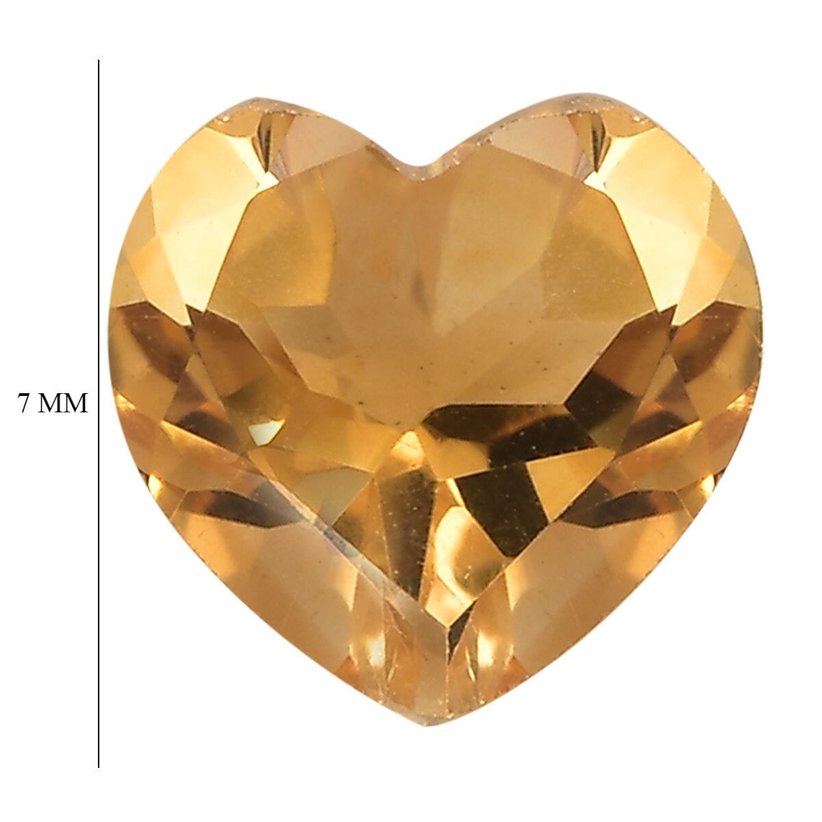 Premium Brazilian Citrine (Heart 7 mm) 1.06 ctw image number 3