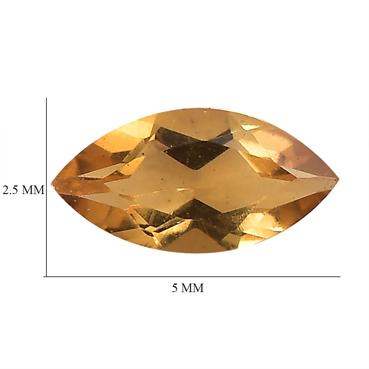 Premium Brazilian Citrine Set of 2 (Mrq 5x2.5 mm) 0.24 ctw