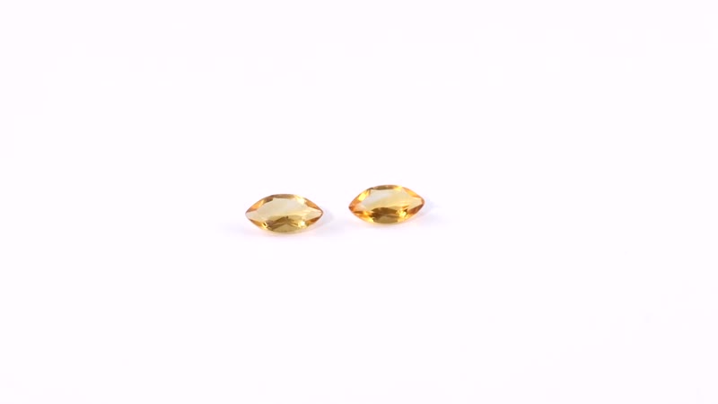 Premium Brazilian Citrine Set of 2 (Mrq 6x3 mm) 0.40 ctw