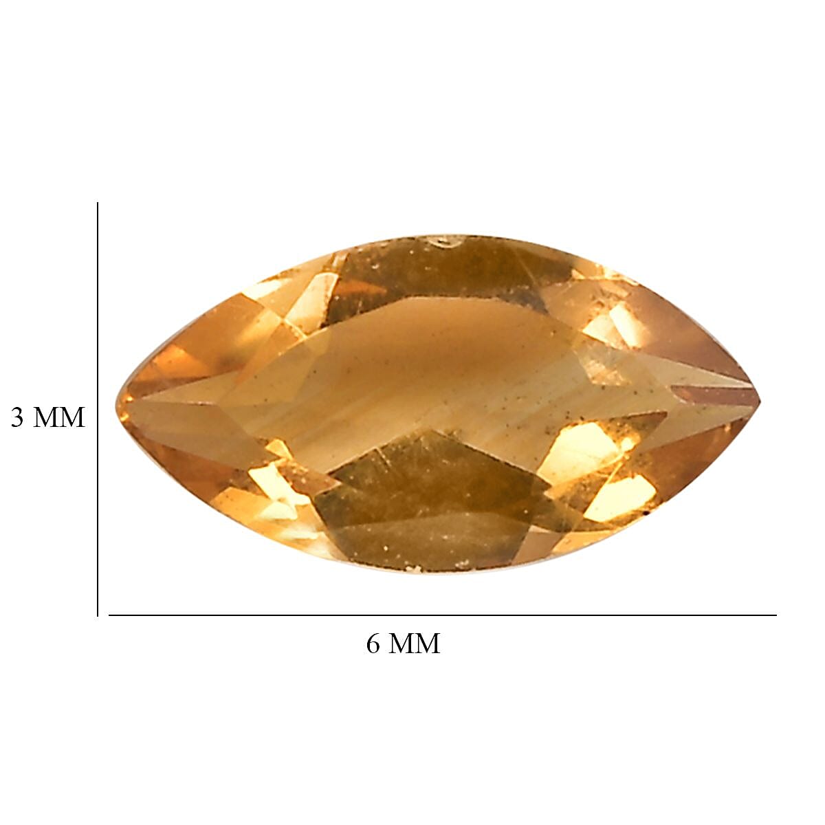 Premium Brazilian Citrine Set of 2 (Mrq 6x3 mm) 0.40 ctw
