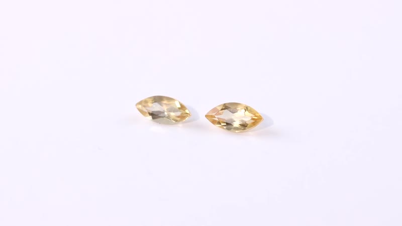 Brazilian Citrine Set of 2 (Mrq 8x4 mm) 0.87 ctw