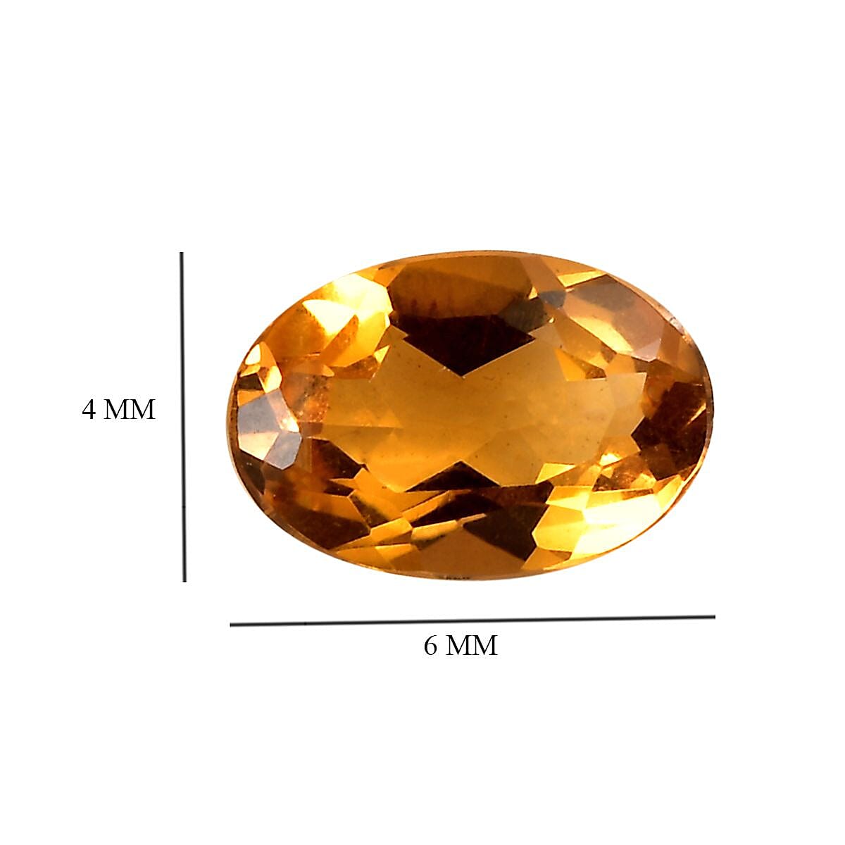 Premium Brazilian Citrine Set of 2 (Ovl 6x4 mm) 0.67 ctw