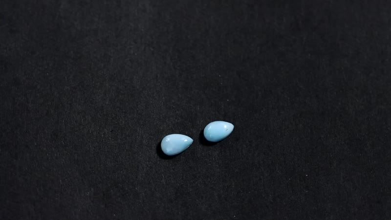 Larimar Set of 2 (Pear 5x3 mm) 0.51 ctw