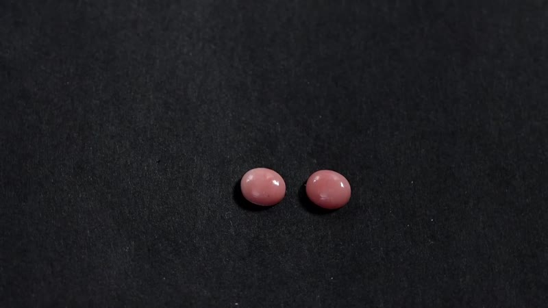 Peach Opal Set of 2 (Ovl 5x4 mm) 0.53 ctw