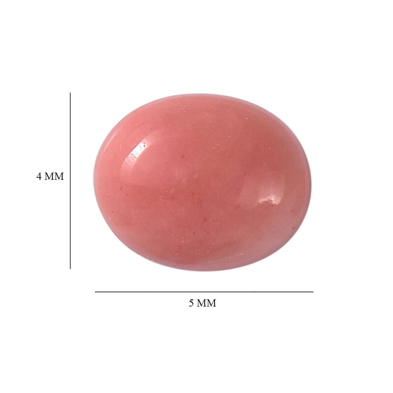 Peach Opal Set of 2 (Ovl 5x4 mm) 0.53 ctw