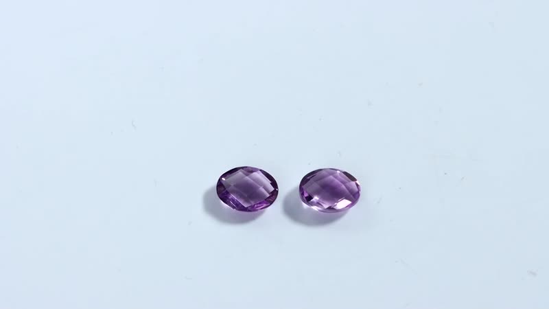 Rose De France Amethyst Set of 2 (Ovl 7x5 mm) 1.44 ctw