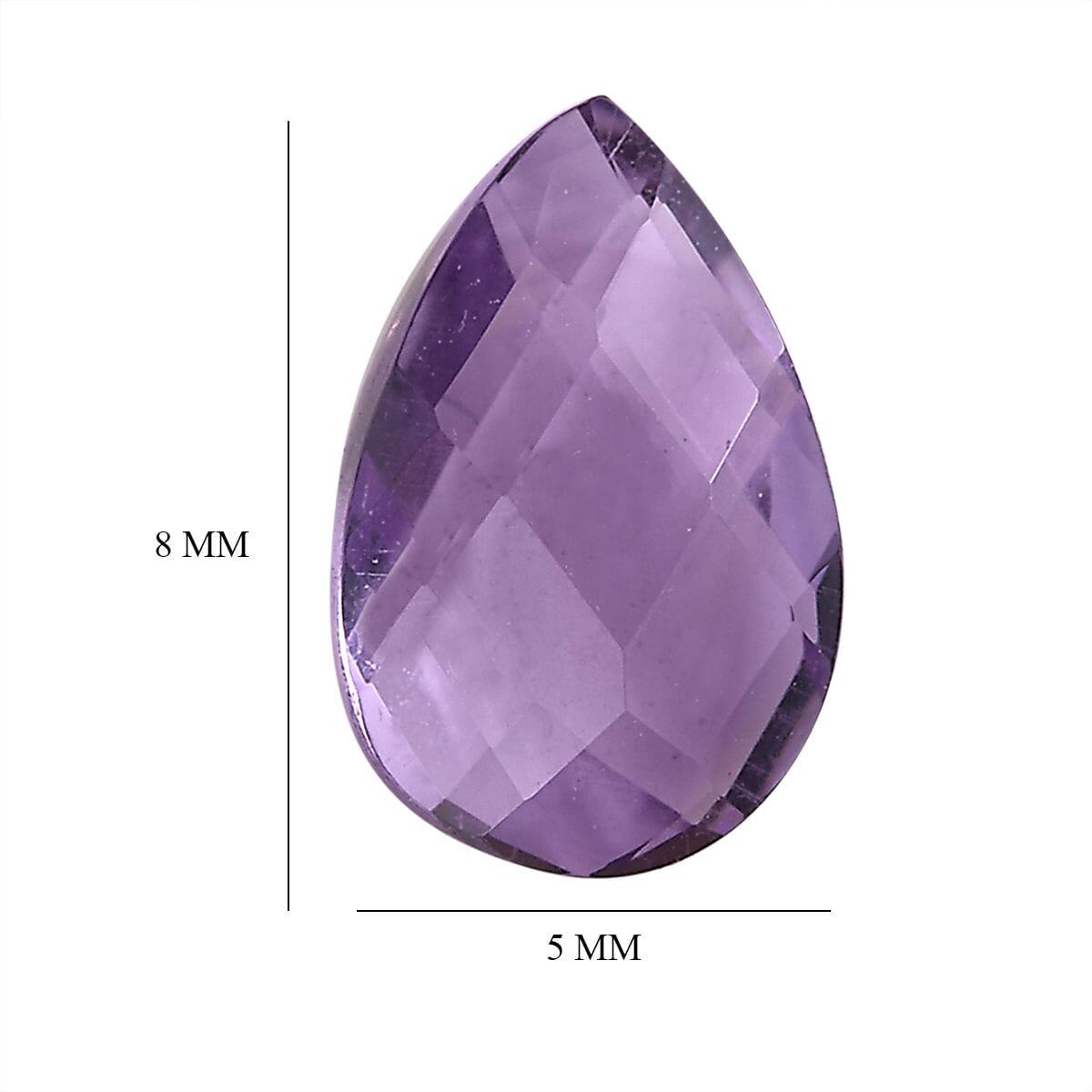 Rose De France Amethyst (Pear 8x5 mm) 0.65 ctw image number 3