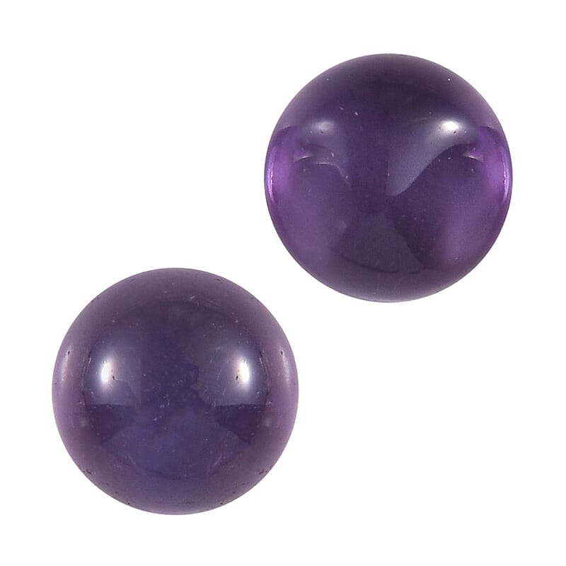 Rose De France Amethyst Set of 2 (Rnd 5 mm) 1.15 ctw