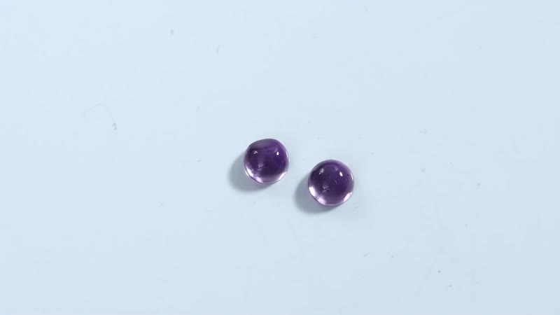 Rose De France Amethyst Set of 2 (Rnd 5 mm) 1.15 ctw