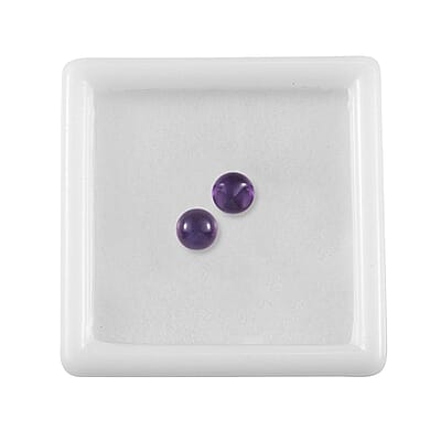 Rose De France Amethyst Set of 2 (Rnd 5 mm) 1.15 ctw
