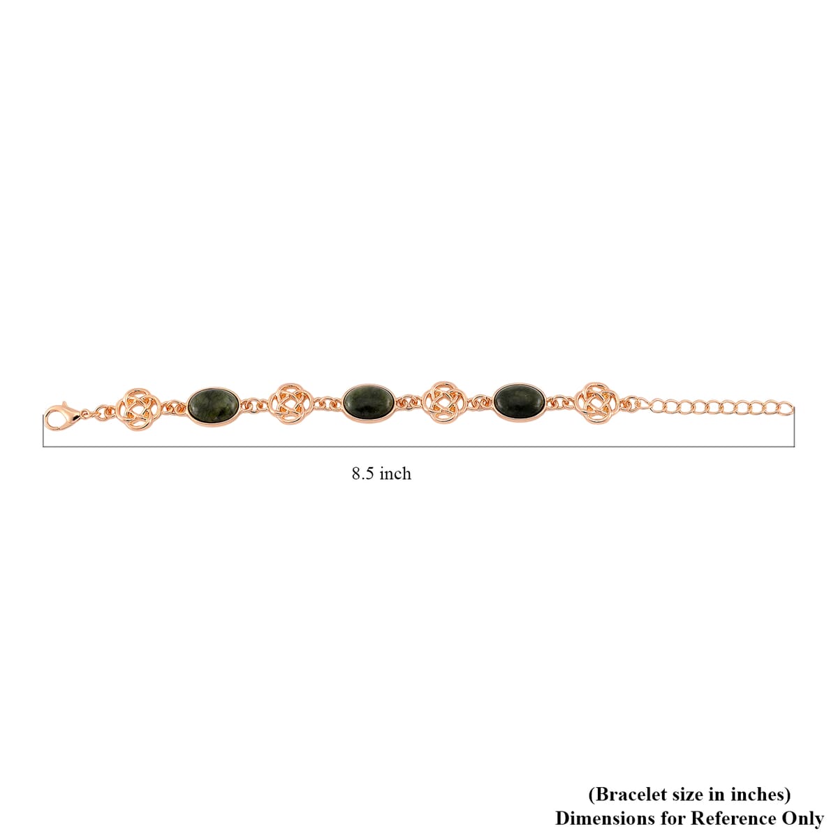 Connemara Marble 30.00 ctw Bracelet in Goldtone (7-9.0In)  image number 6