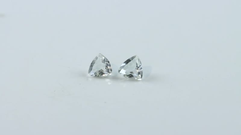 Montezuma Prasiolite Set of 2 (Trl 6 mm) 1.38 ctw