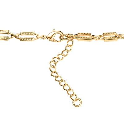 EverTrue Verde Onyx 25.00 ctw Paperclip Necklace in 18K Yellow Gold Plated 18 Inches