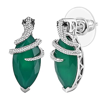 Green Onyx / 925 Silver / Rhodium - Product card gallery slide 1 (10177889894713)