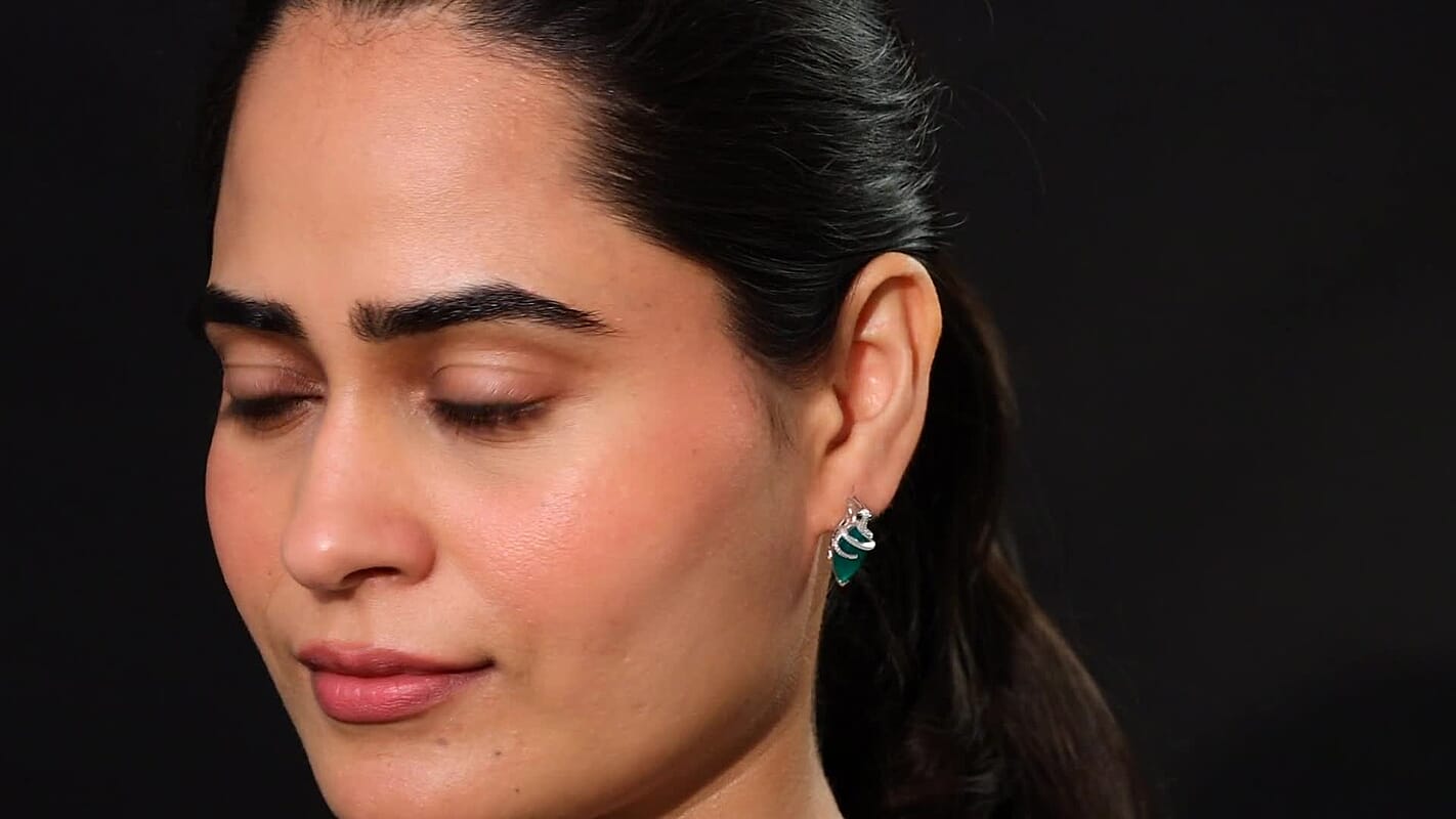 D''Joy Verde Onyx and Thai Black Spinel 7.40 ctw Snake Stud Earrings in Rhodium Over Sterling Silver
