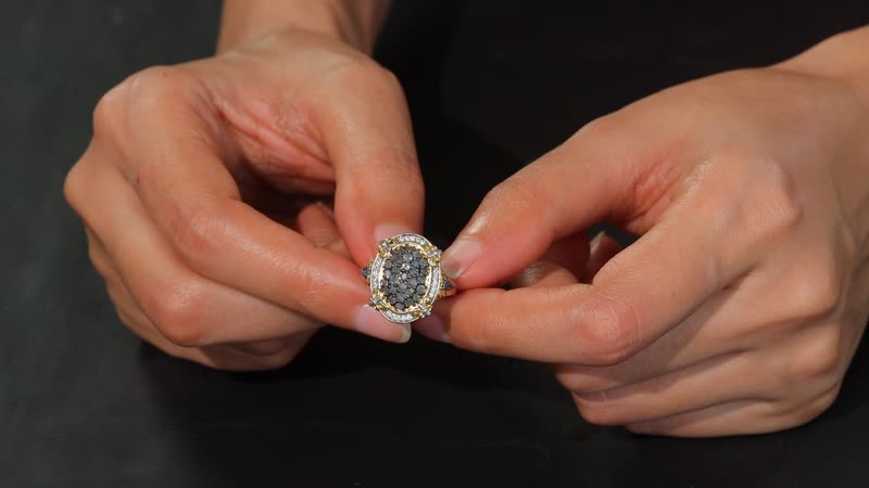 06th Apr TLV Narsipatnam Alexandrite, White Zircon Ring in 18K Vermeil YG and Rhodium Over Sterling Silver (Size 10.0) 1.50 ctw