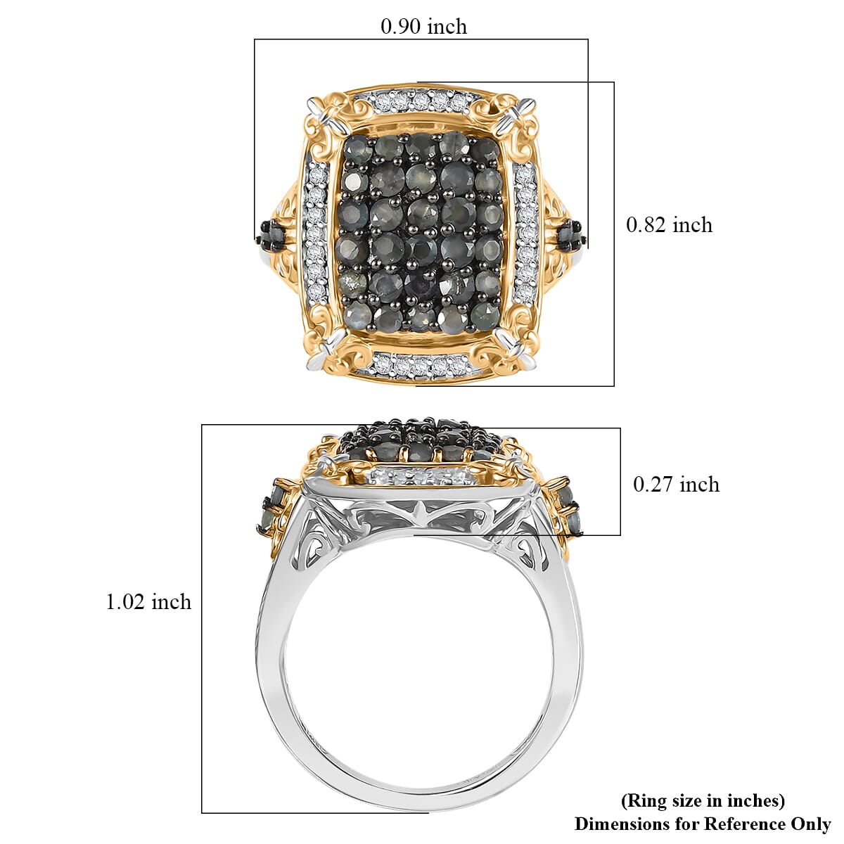 D'Joy Narsipatnam Alexandrite and White Zircon 1.60 ctw Vintage ERA Ring in 18K Vermeil YG and Rhodium Over Sterling Silver (Size 5.0) image number 5