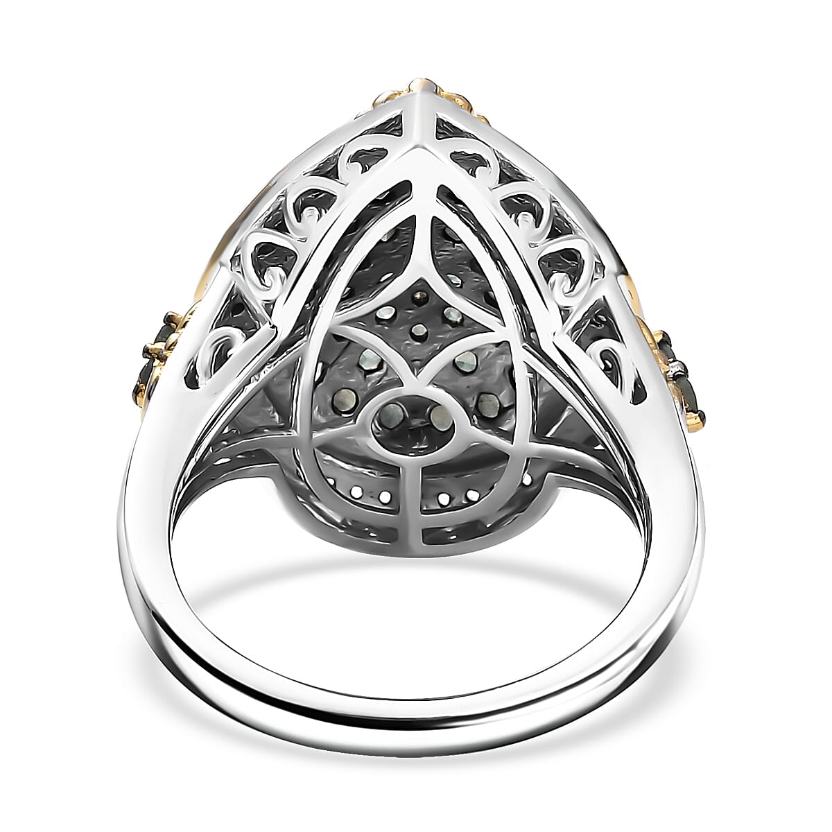 D'Joy Narsipatnam Alexandrite and White Zircon 1.85 ctw Vintage ERA Ring in 18K Vermeil YG and Rhodium Over Sterling Silver (Size 6.0)