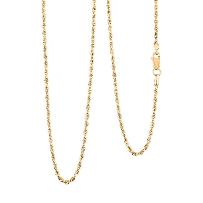 1.5mm Rope Chain Necklace in 14K Yellow Gold 1.50 Grams 19 Inches