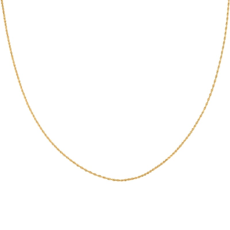 1.5mm Rope Chain Necklace in 14K Yellow Gold 1.50 Grams 19 Inches