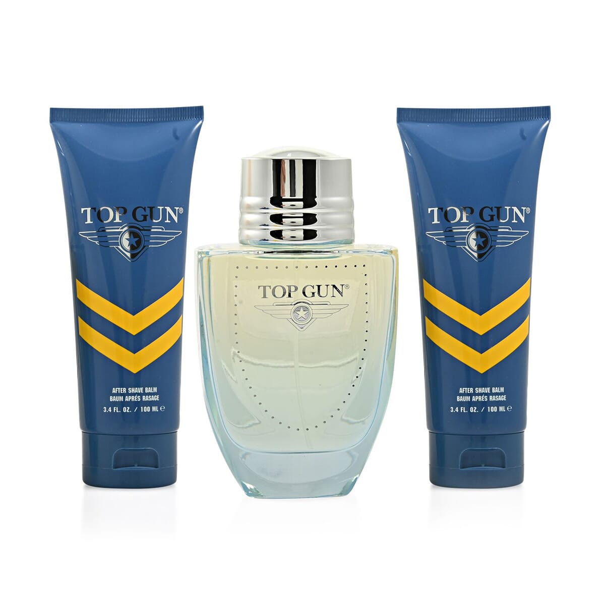 Top Gun Chevron Men's Care Set (After Shave, Hair & Body Wash, and EDT) (3.4oz Each) image number 0
