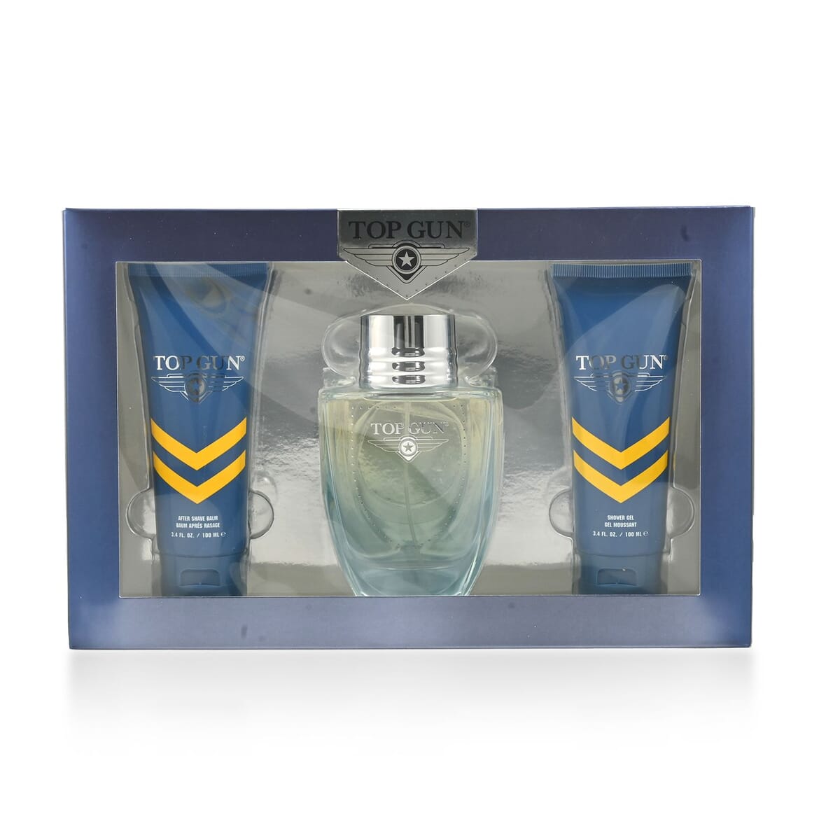 Top Gun Chevron Men's Care Set (After Shave, Hair & Body Wash, and EDT) (3.4oz Each) image number 4
