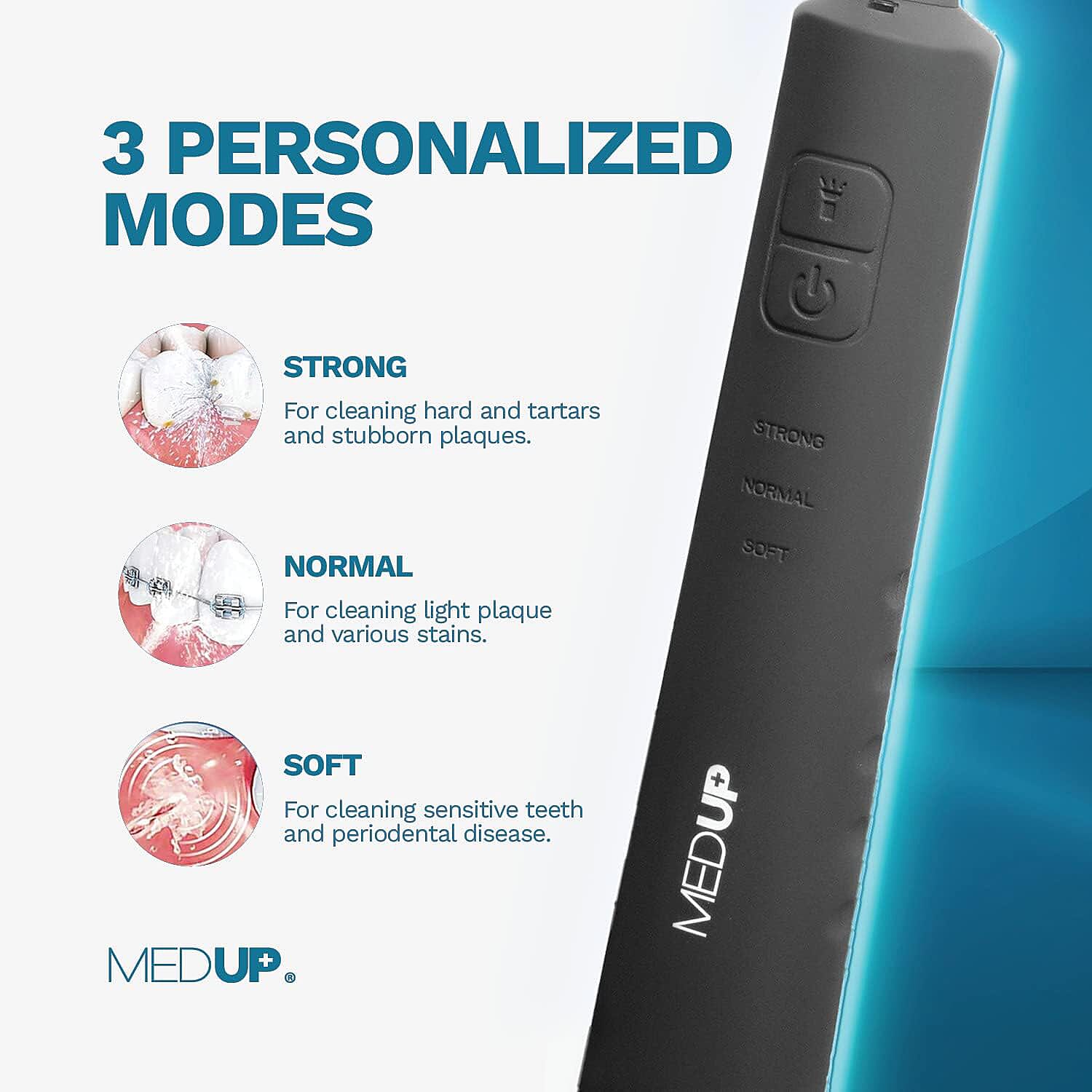 MedUp Cordless Electric Plaque Remover & Toothbrush Tooth Cleaning Kit