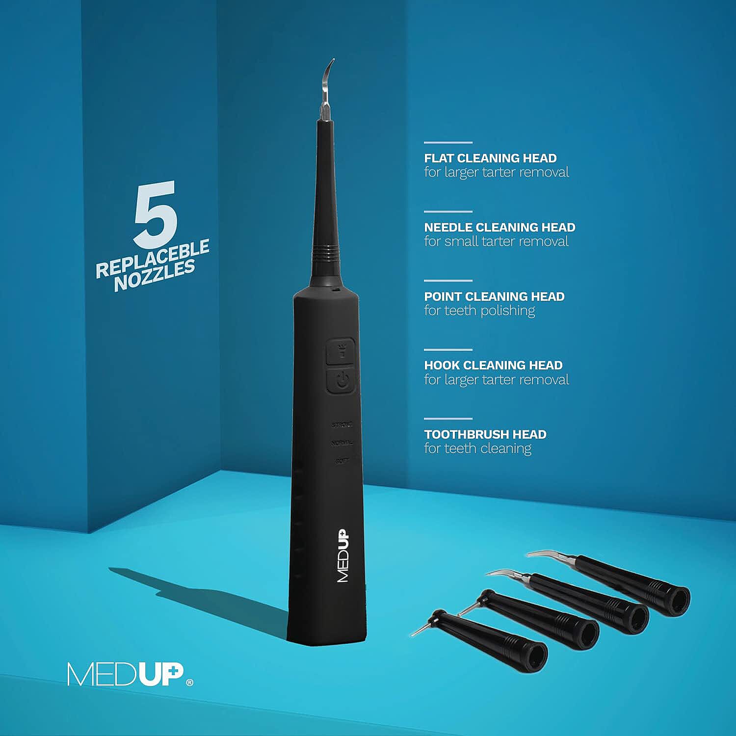 MedUp Cordless Electric Plaque Remover & Toothbrush Tooth Cleaning Kit