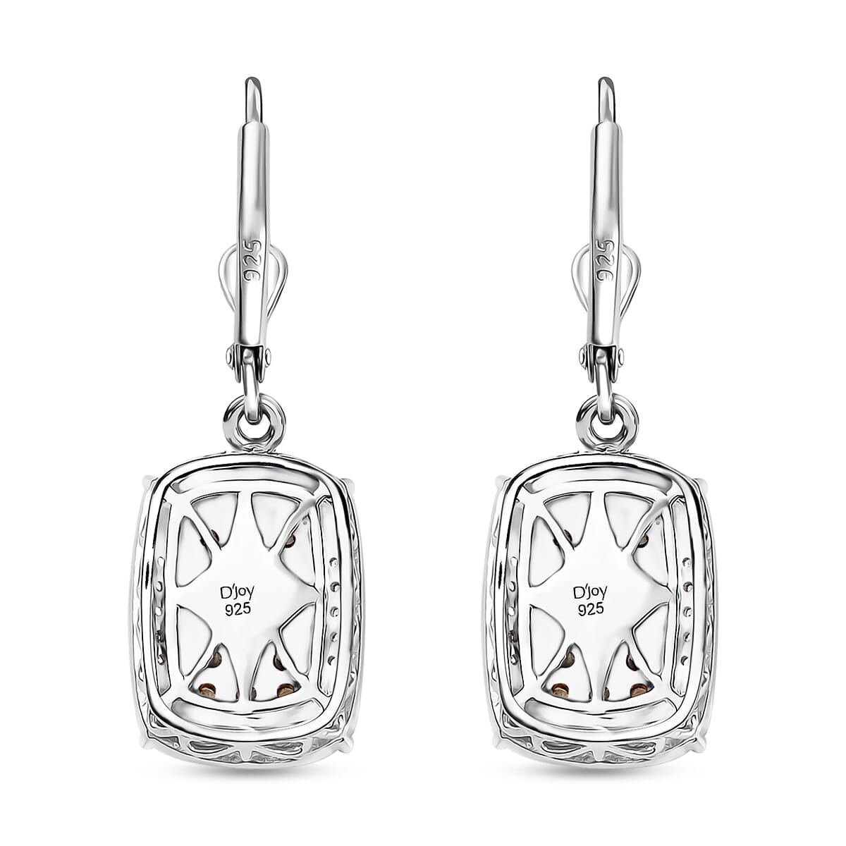 D'Joy Narsipatnam Alexandrite and White Zircon 1.70 ctw Vintage ERA Lever Back Earrings in 18K Vermeil YG and Rhodium Over Sterling Silver image number 5