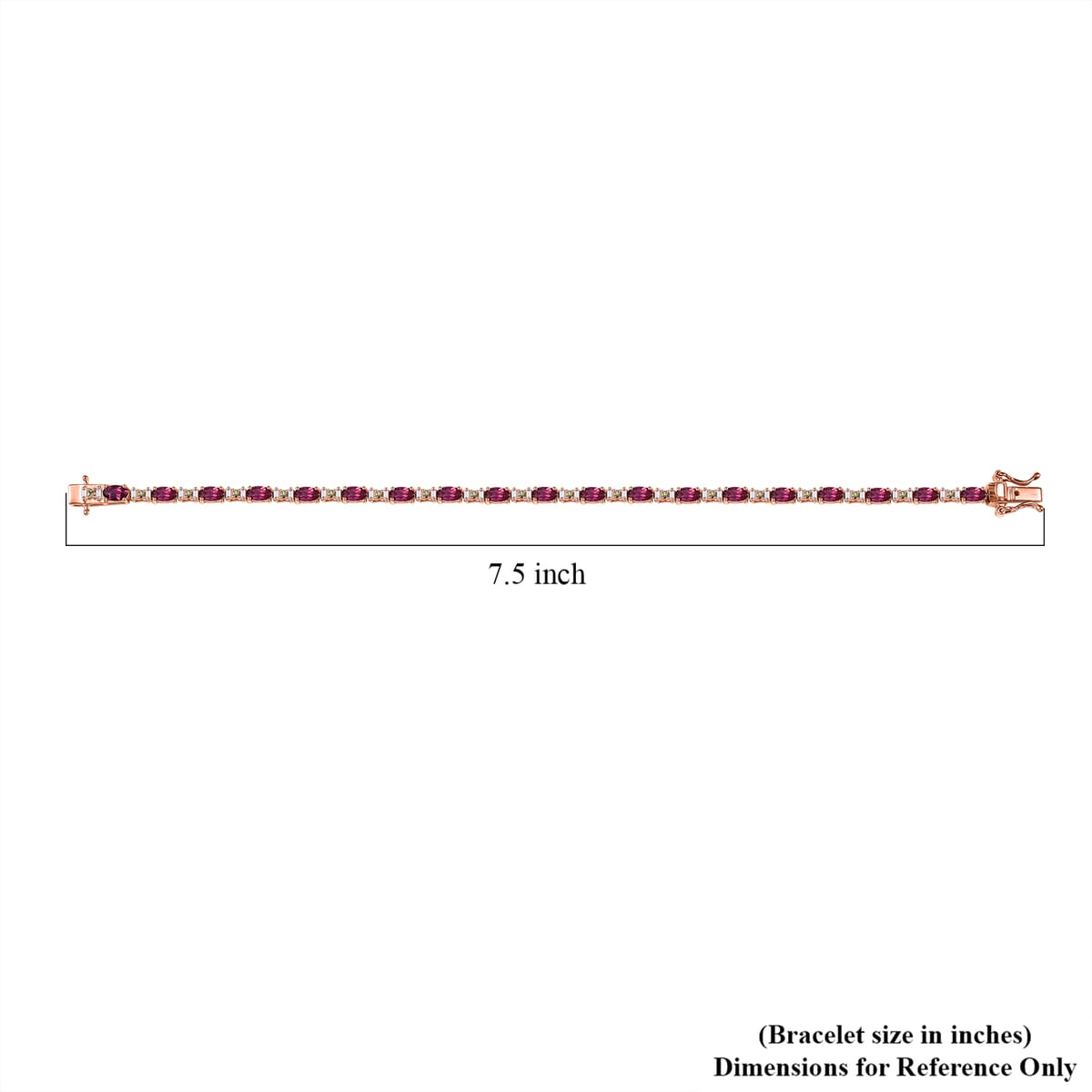 D'Joy Premium Radiant Ember Garnet and Multi Gemstone 6.75 ctw Twilight Spark Bracelet in 18K Vermeil RG Over Sterling Silver (7.25 In) image number 4