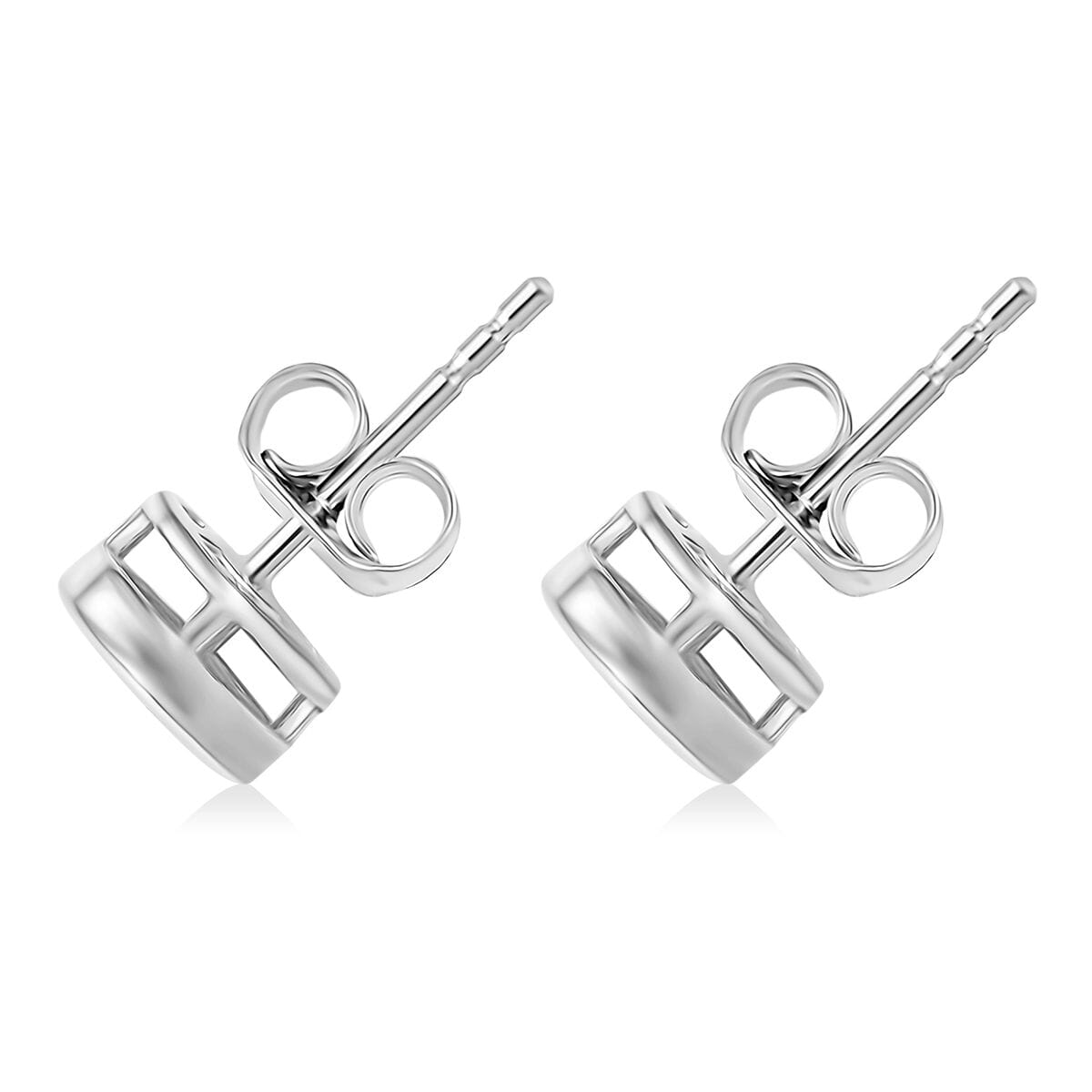 Luxuriant Lab Grown Diamond G-H, SI 0.20 ctw Celestial Stud Earrings in Rhodium Over Sterling Silver image number 3