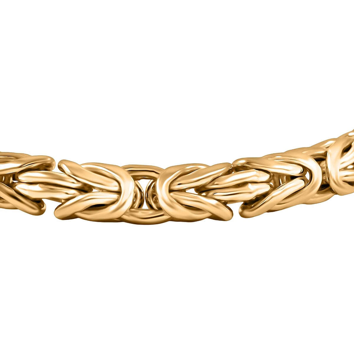 Chain Bracelet in 14K Yellow Gold Over Sterling Silver (7.50 In) 12 Grams image number 2