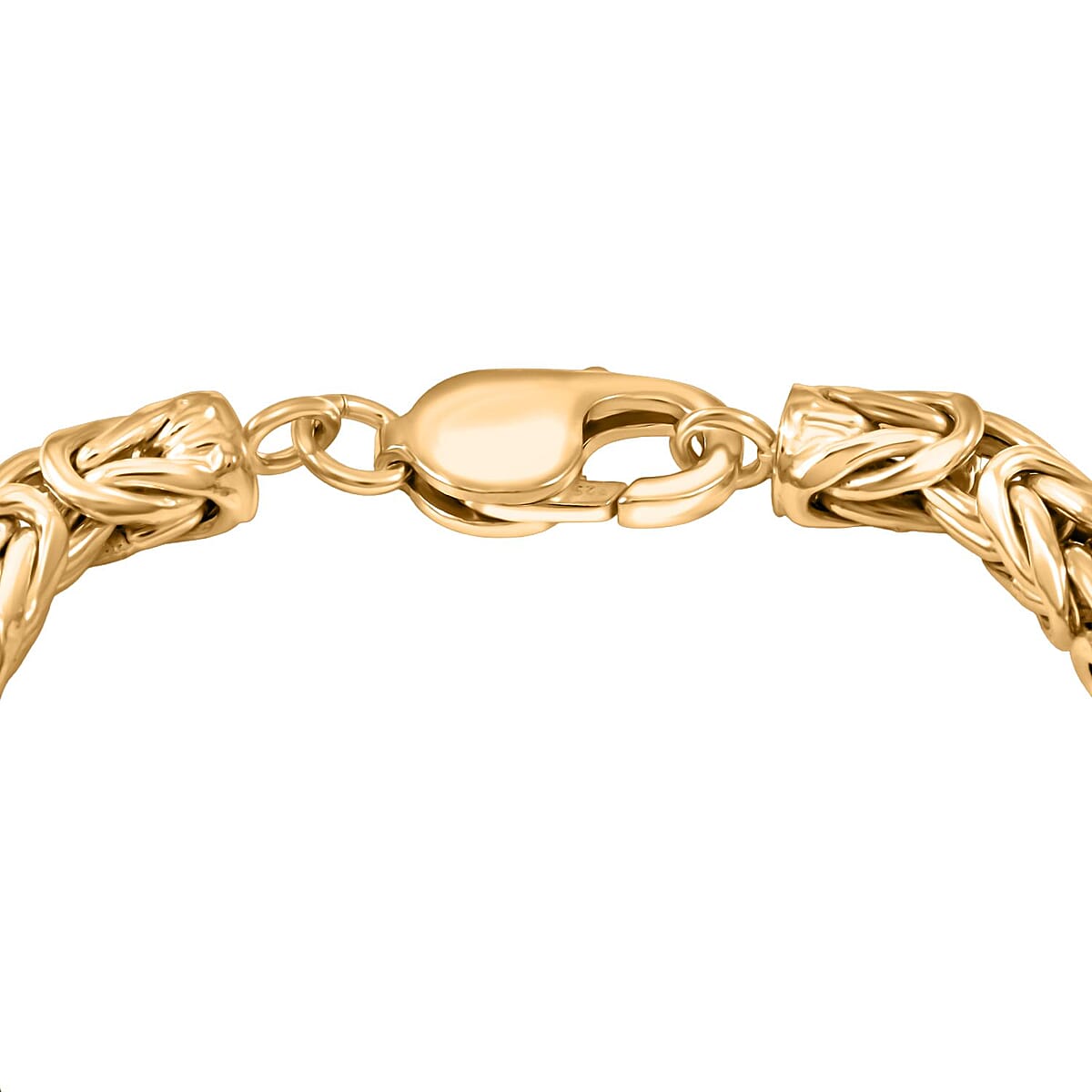 Chain Bracelet in 14K Yellow Gold Over Sterling Silver (7.50 In) 12 Grams image number 3